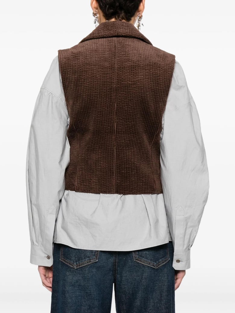 corduroy buttoned waistcoat by Selfnex
