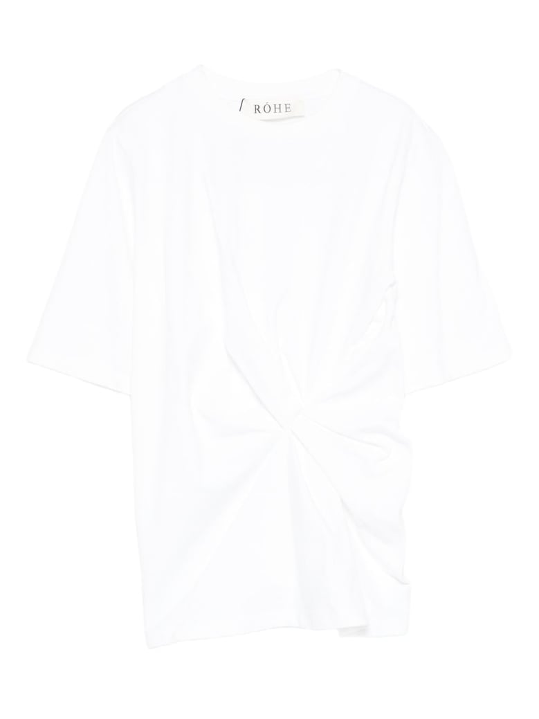 white ss t-shirt waist detail by Selfnex