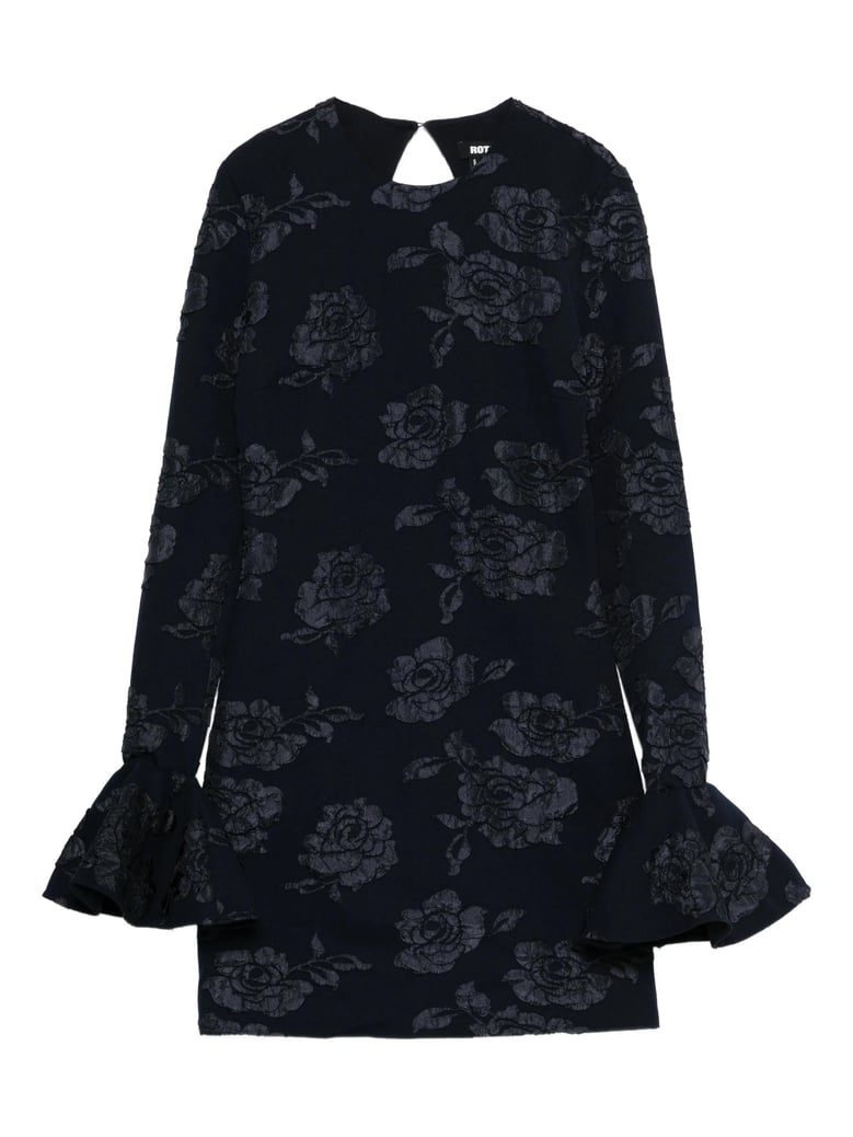 floral-motif mini dress by Selfnex