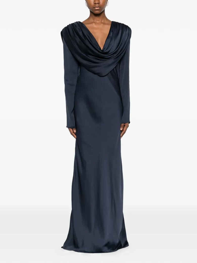 maxi drapy dress by Selfnex