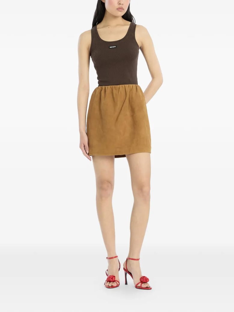 suede mini skirt by Selfnex