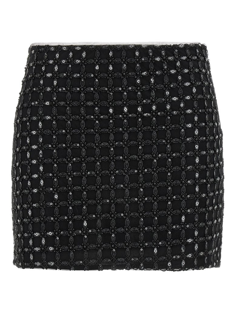 sequin-embroidered mini skirt by Selfnex