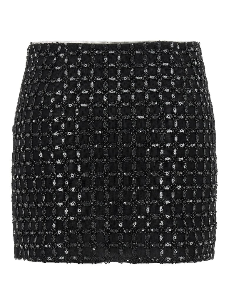 sequin-embroidered mini skirt by Selfnex