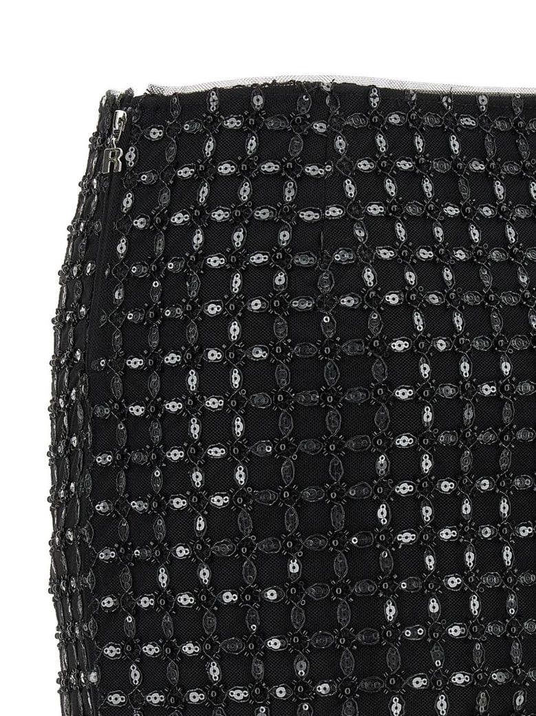 sequin-embroidered mini skirt by Selfnex