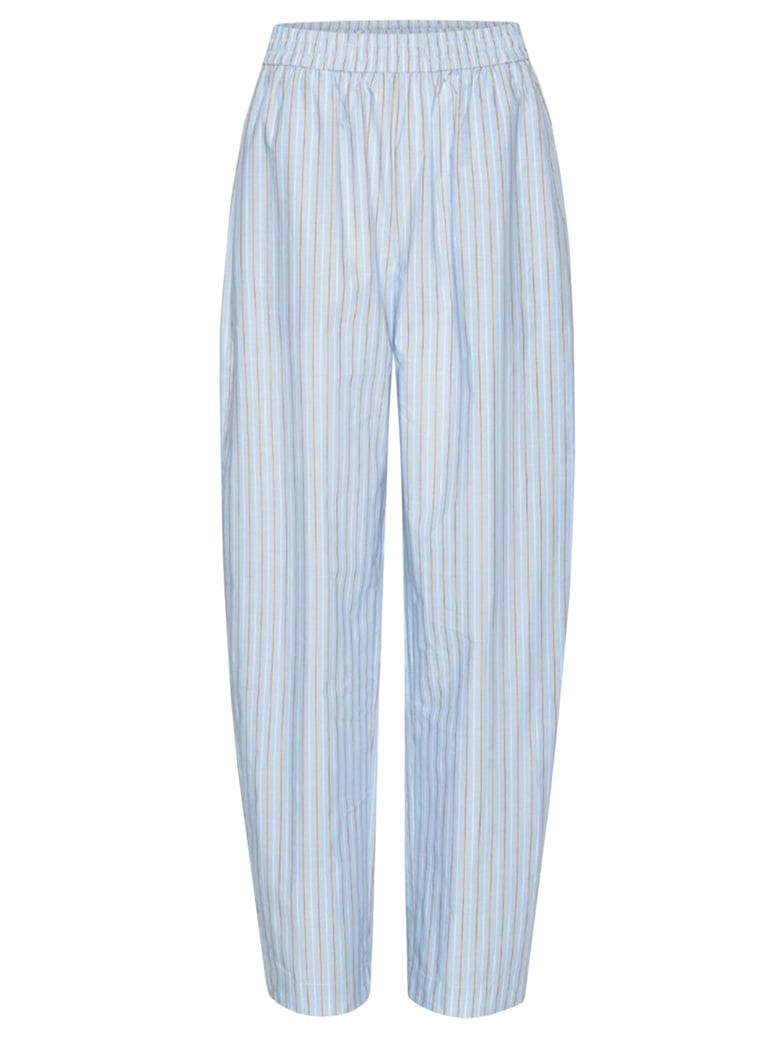 striped-pattern tapered trousers by Selfnex