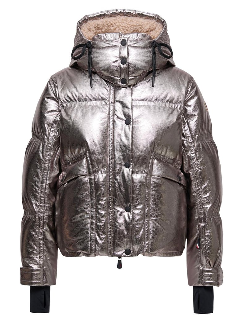 calaque metallic hooded down ski jacket by Selfnex