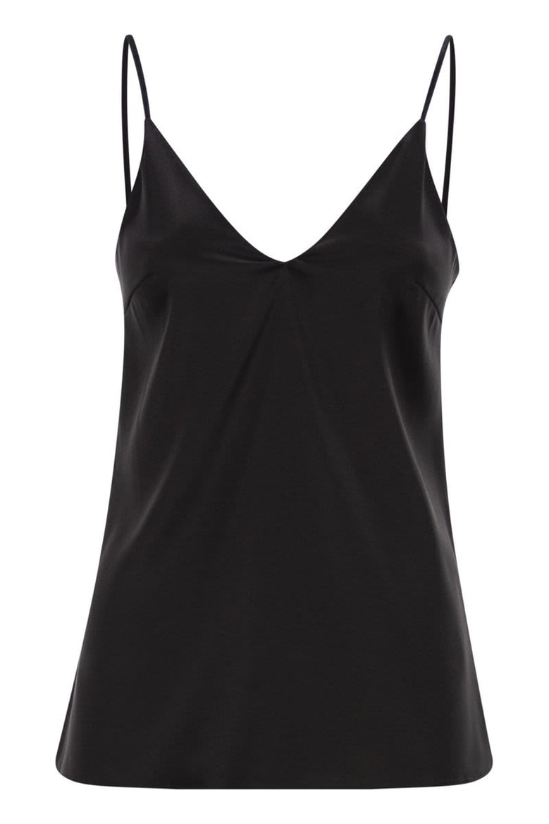 stretch silk satin top by Selfnex