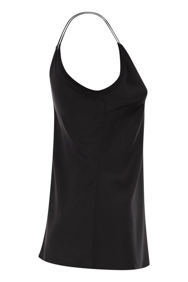 stretch silk satin top by Selfnex
