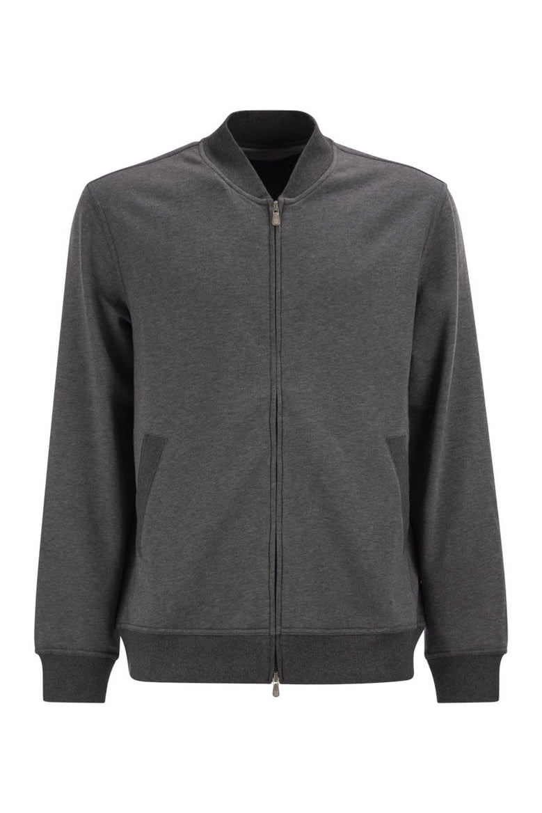 techno cotton fleece topwear with zip by Selfnex