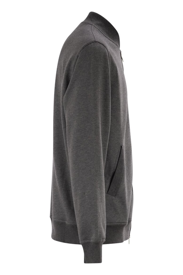 techno cotton fleece topwear with zip by Selfnex