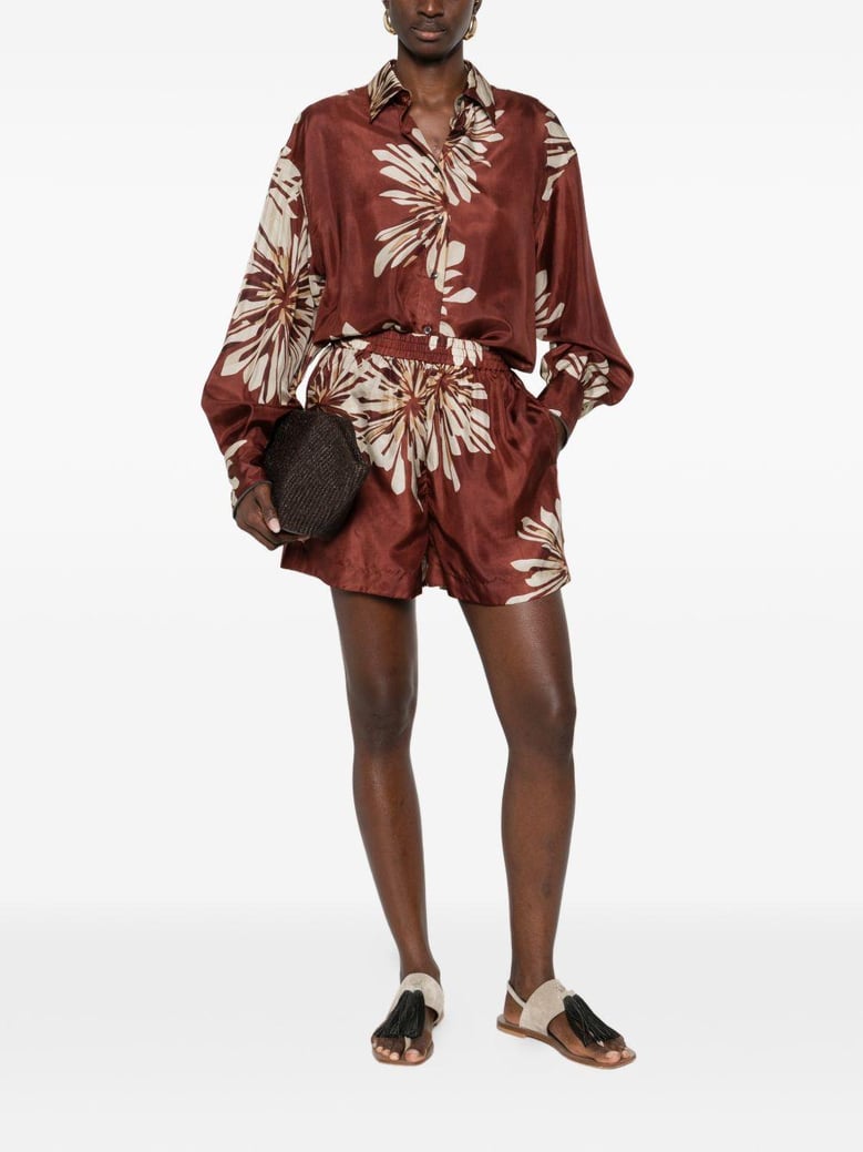 silk shirt with floral print by Selfnex