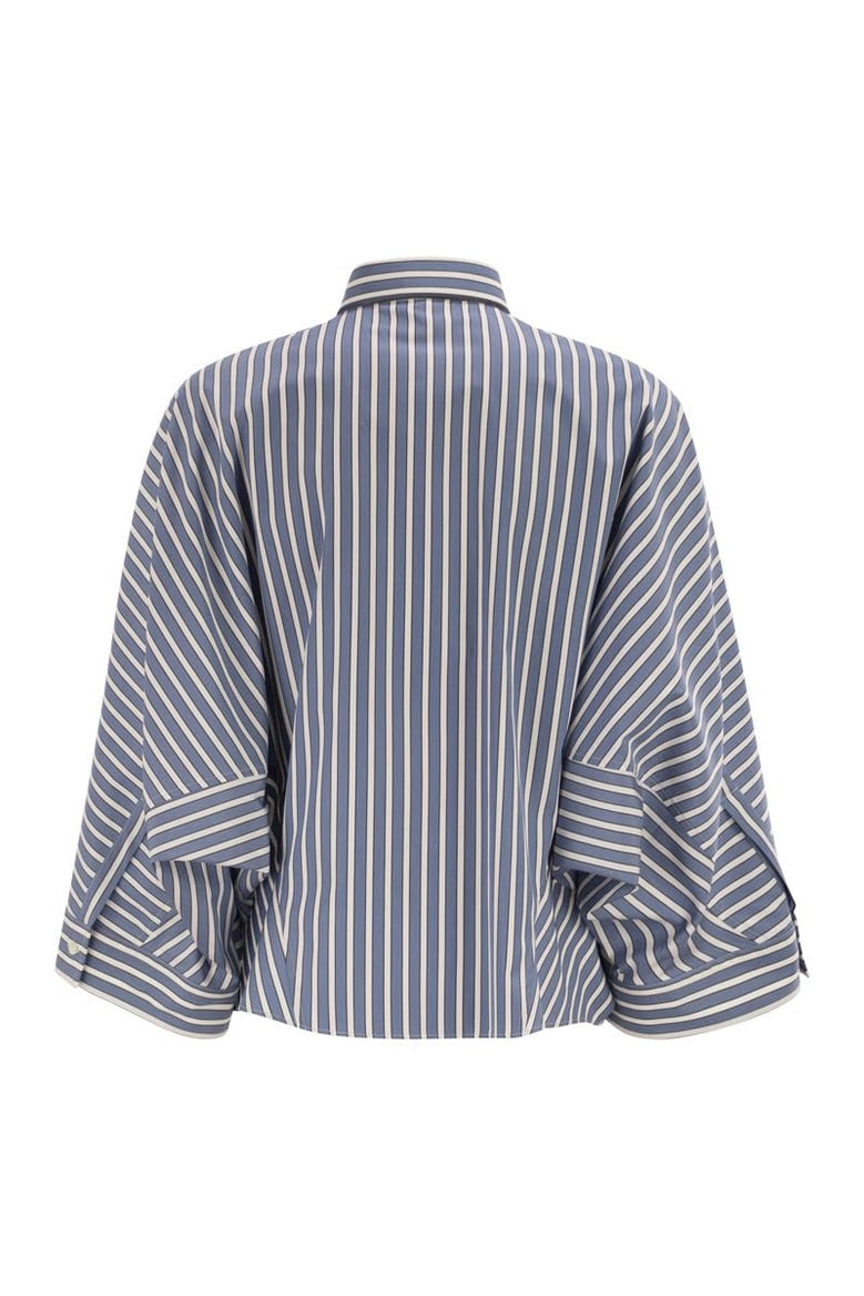 vertical striped cotton shirt by Selfnex