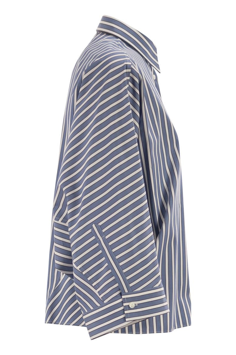 vertical striped cotton shirt by Selfnex