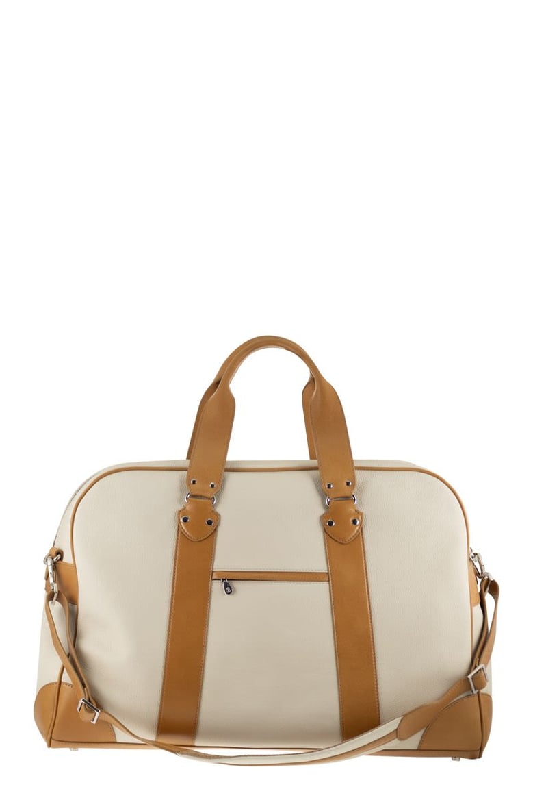 street bag in grained calfskin and cowhide leather by Selfnex