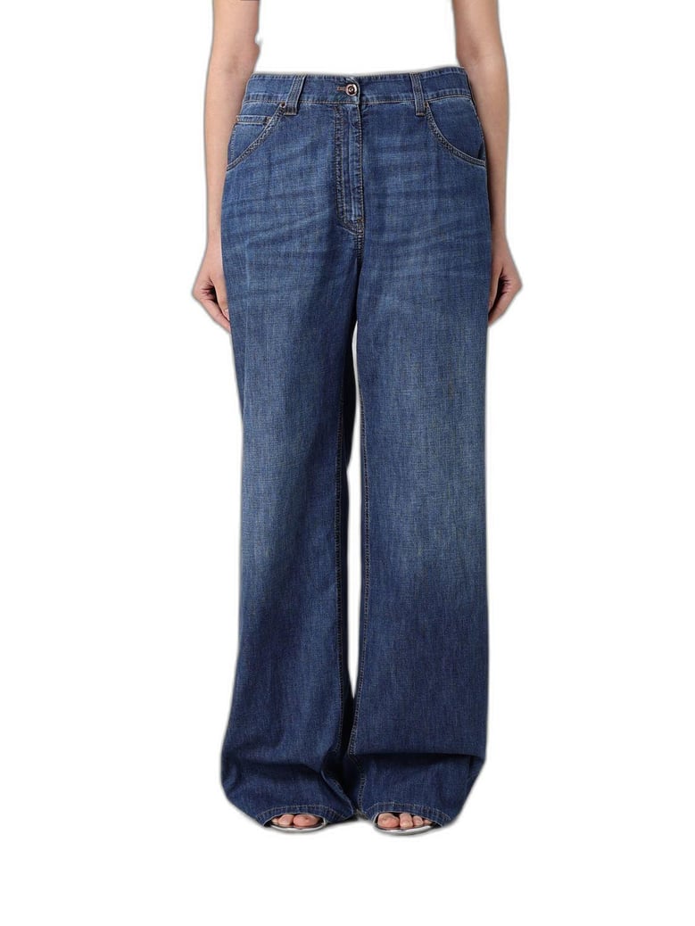 wide-leg cotton jeans by Selfnex