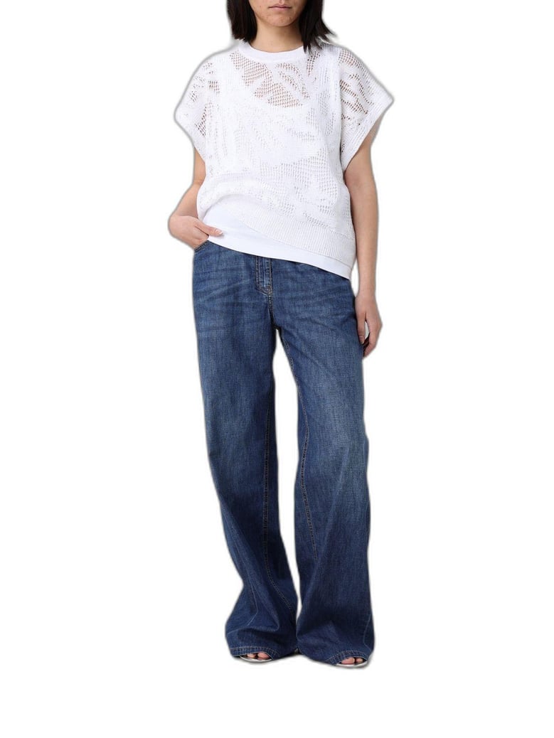 wide-leg cotton jeans by Selfnex