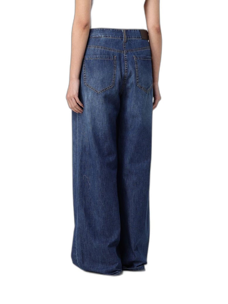 wide-leg cotton jeans by Selfnex