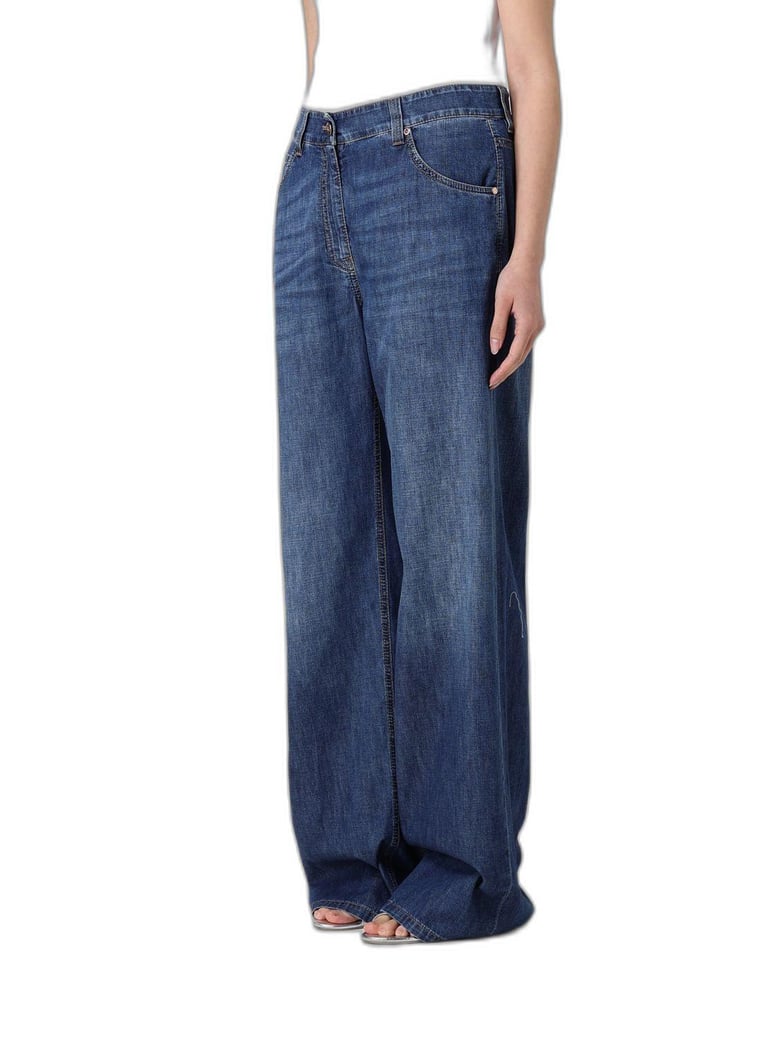 wide-leg cotton jeans by Selfnex