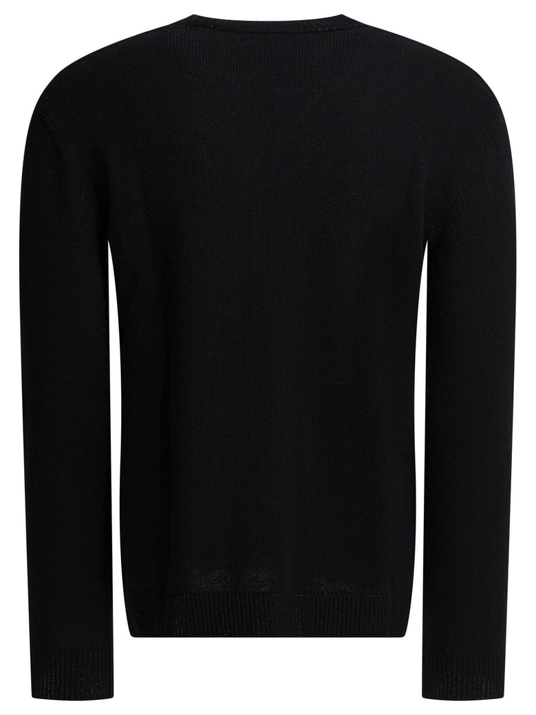 wool sweater with inlaid v by Selfnex