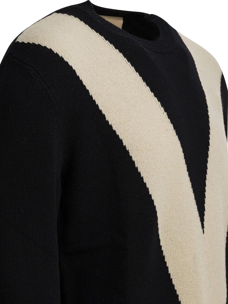 wool sweater with inlaid v by Selfnex