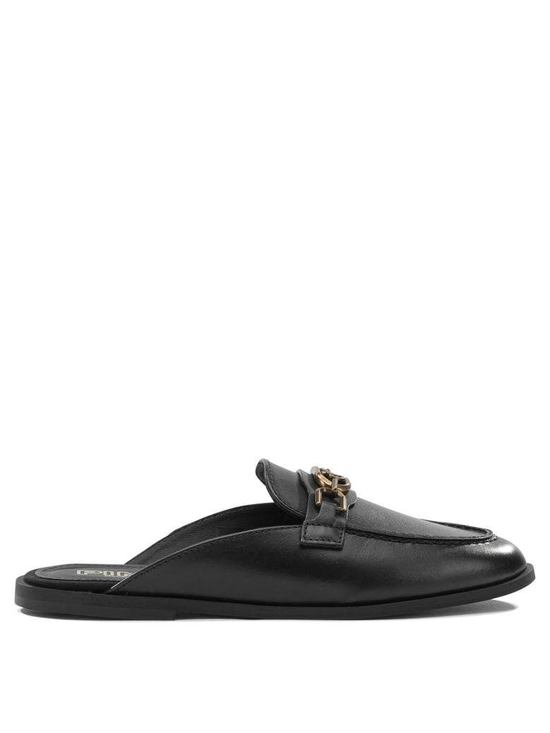 black leather loafers by Selfnex