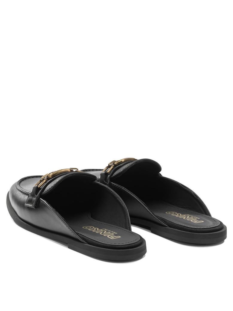 black leather loafers by Selfnex