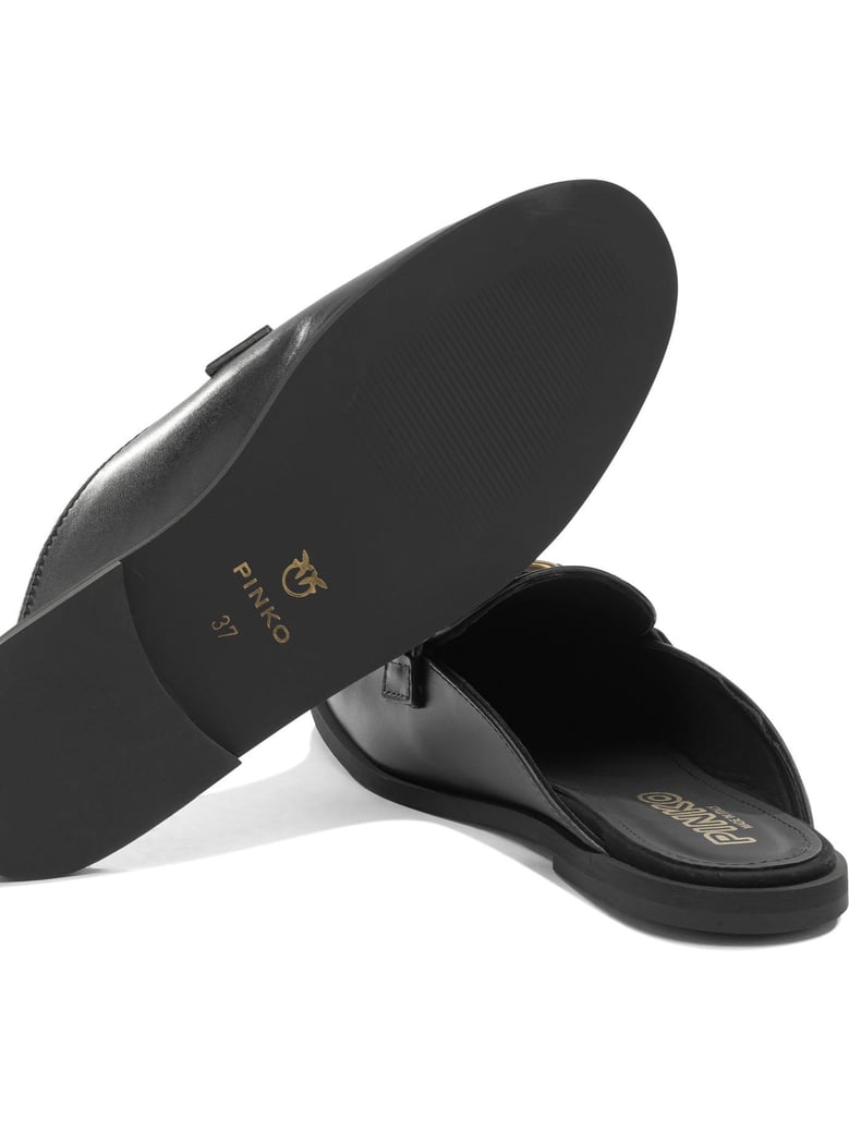 black leather loafers by Selfnex