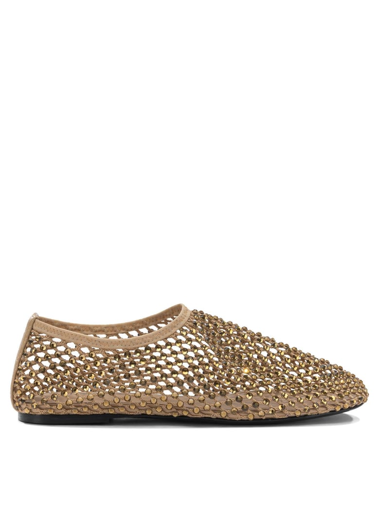 beige mesh rubber ballerinas by Selfnex