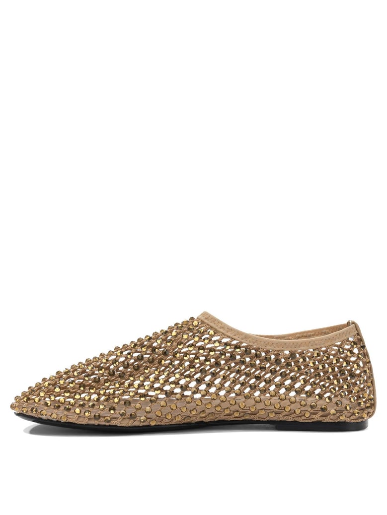 beige mesh rubber ballerinas by Selfnex