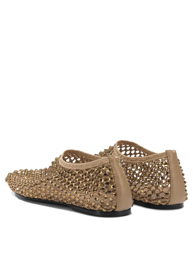 beige mesh rubber ballerinas by Selfnex
