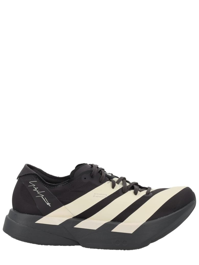black synthetic sneakers by Selfnex