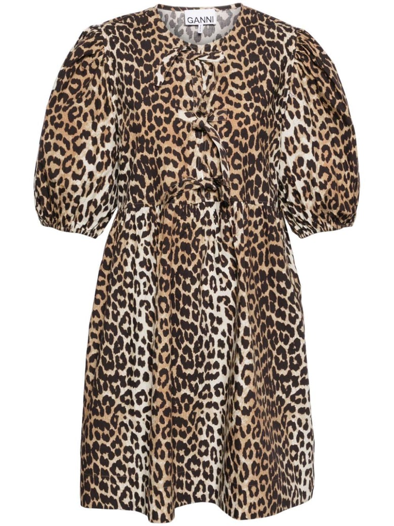 leopard print mini dress by Selfnex