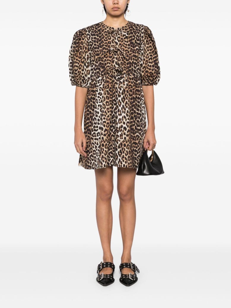 leopard print mini dress by Selfnex