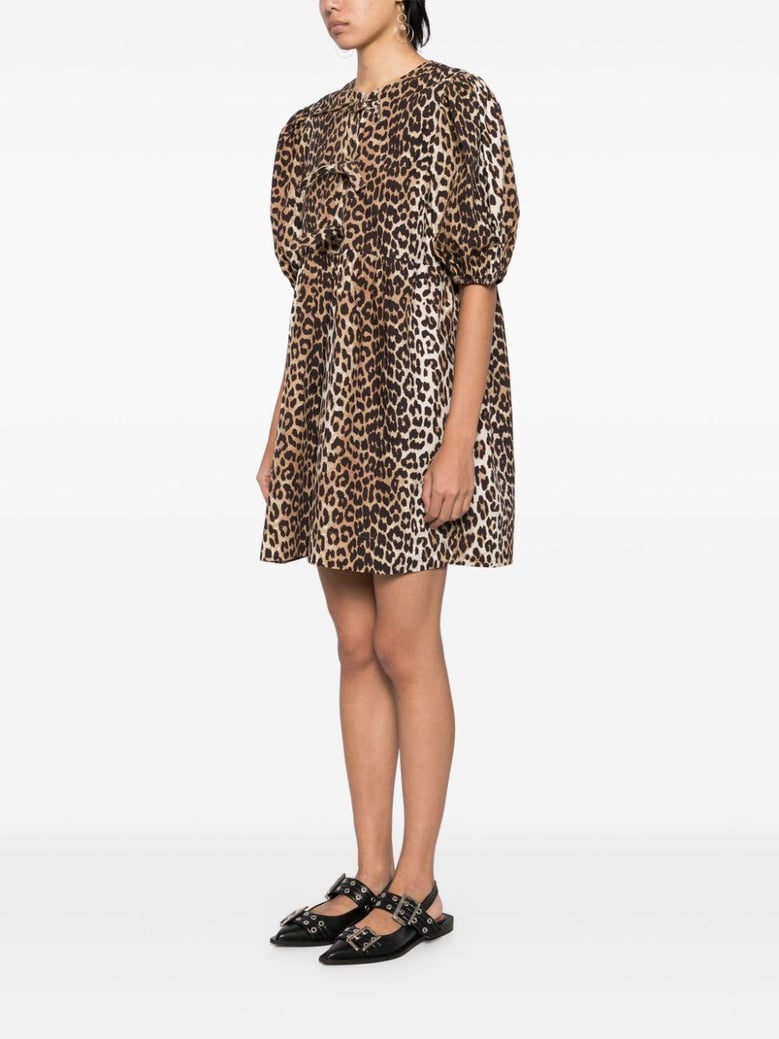 leopard print mini dress by Selfnex