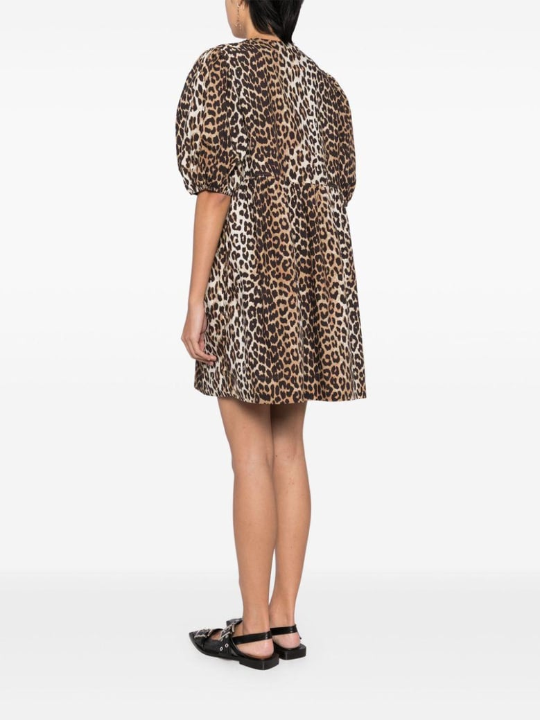 leopard print mini dress by Selfnex