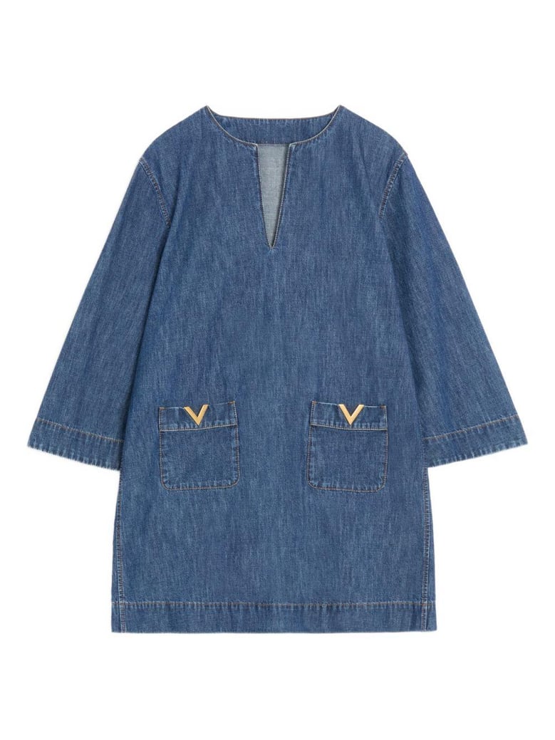 vlogo signature denim short dress by Selfnex