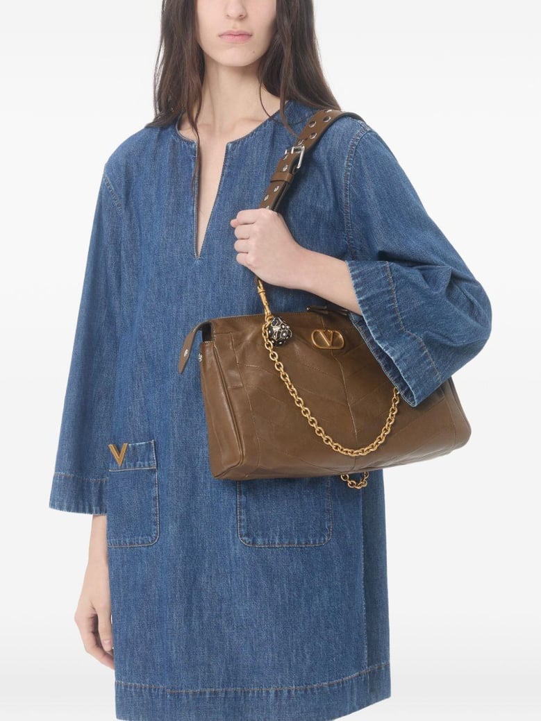 vlogo signature denim short dress by Selfnex
