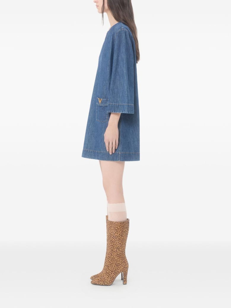 vlogo signature denim short dress by Selfnex