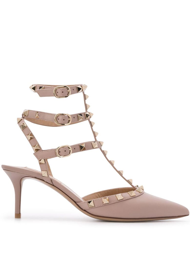 rockstud leather pumps by Selfnex