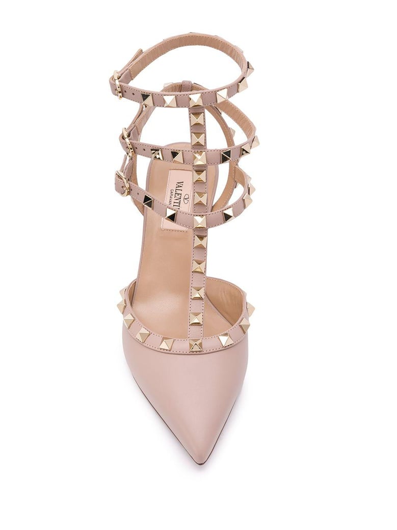 rockstud leather pumps by Selfnex