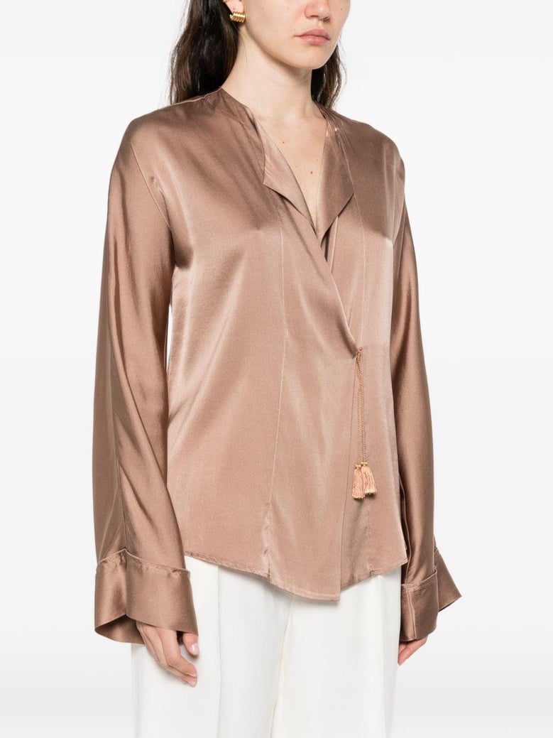 silk satin shirt by Selfnex