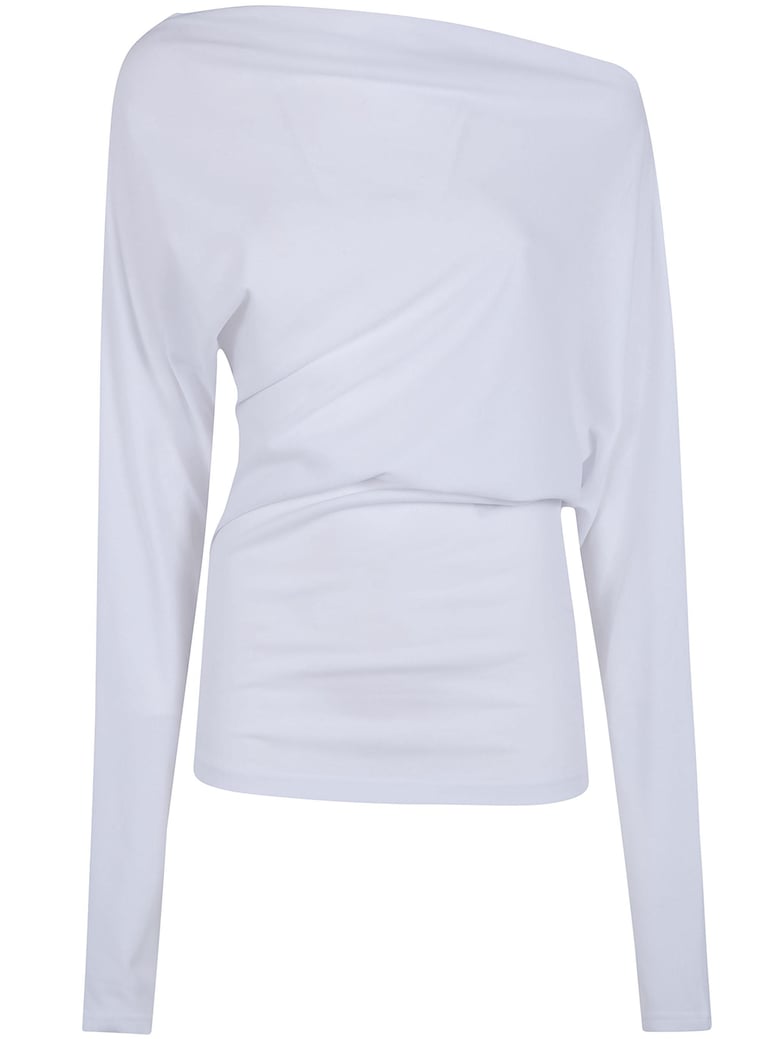 roos bias cut drop shoulder top by Selfnex