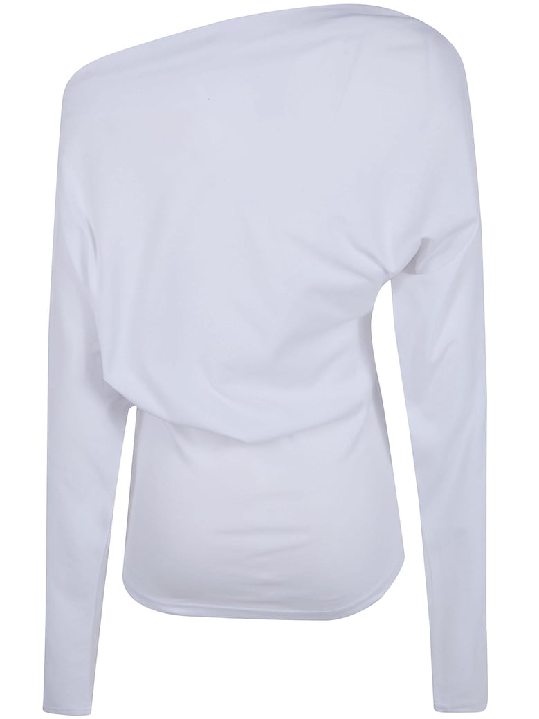 roos bias cut drop shoulder top by Selfnex