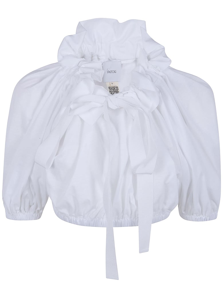 cropped volume jersey top by Selfnex