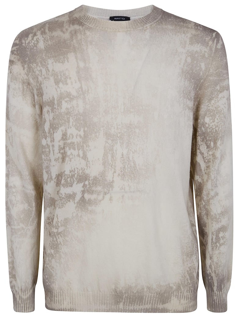 shelley marble effect light cashmere reversible roundneck pullover by Selfnex