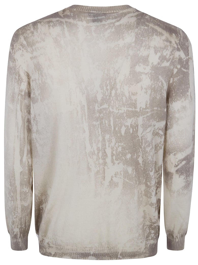shelley marble effect light cashmere reversible roundneck pullover by Selfnex