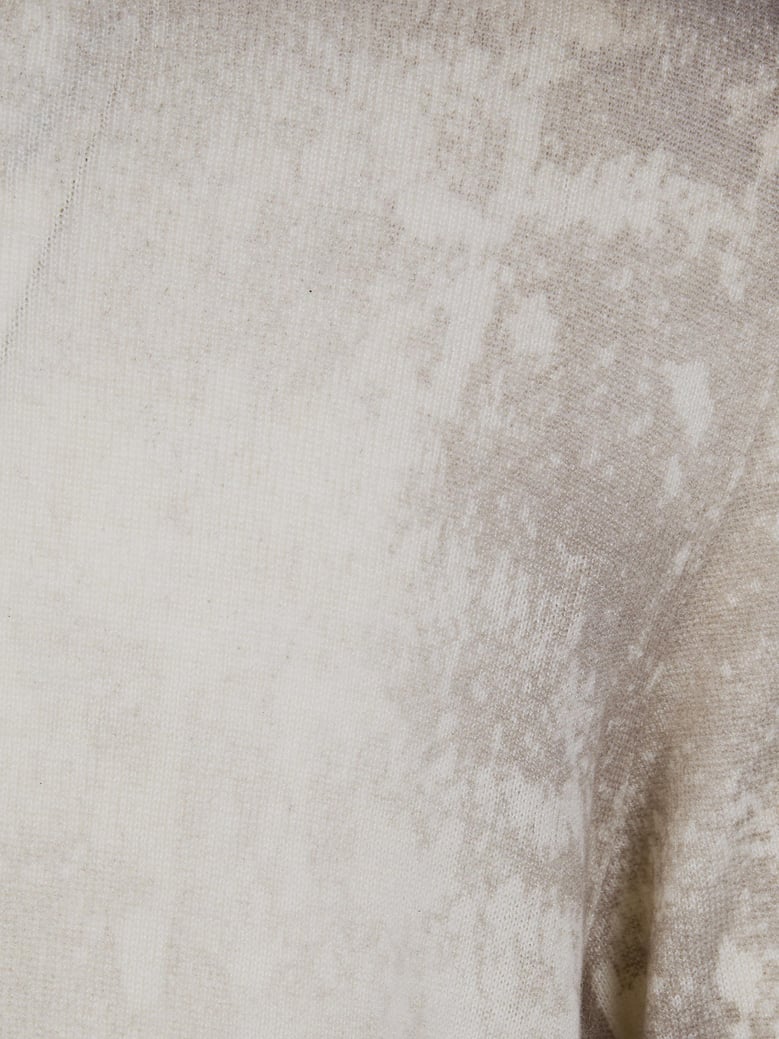 shelley marble effect light cashmere reversible roundneck pullover by Selfnex