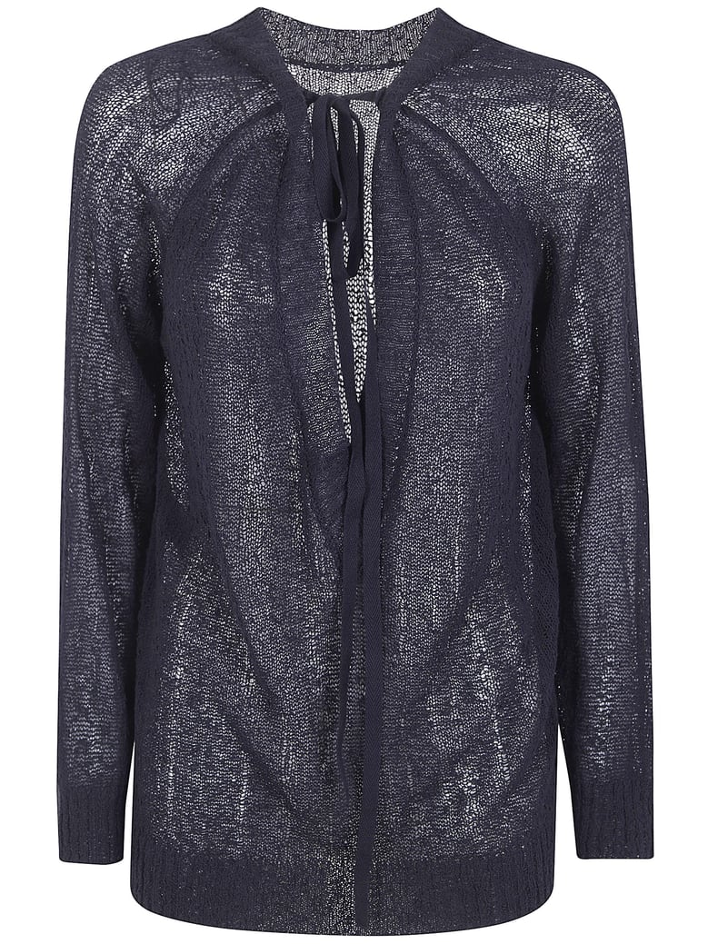 nies comfort sweater with deep v-neck on back by Selfnex