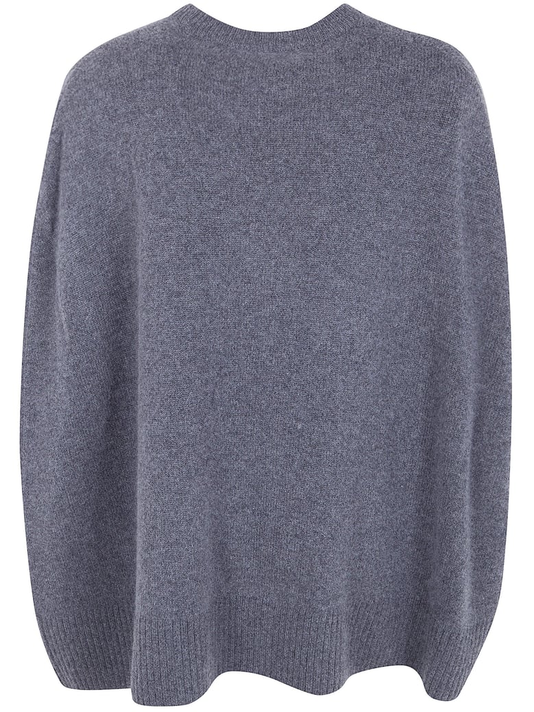grey cashmere cape sweater by Selfnex