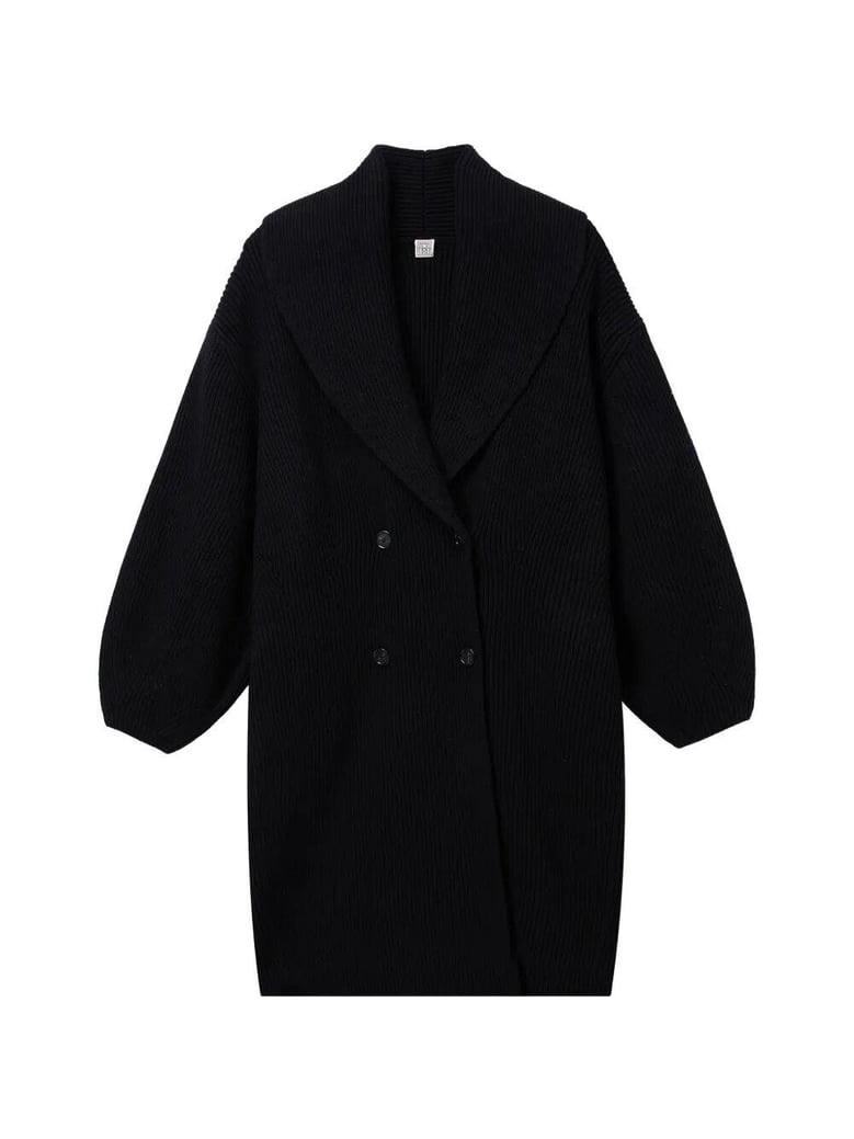 long shawl lapel cardigan by Selfnex